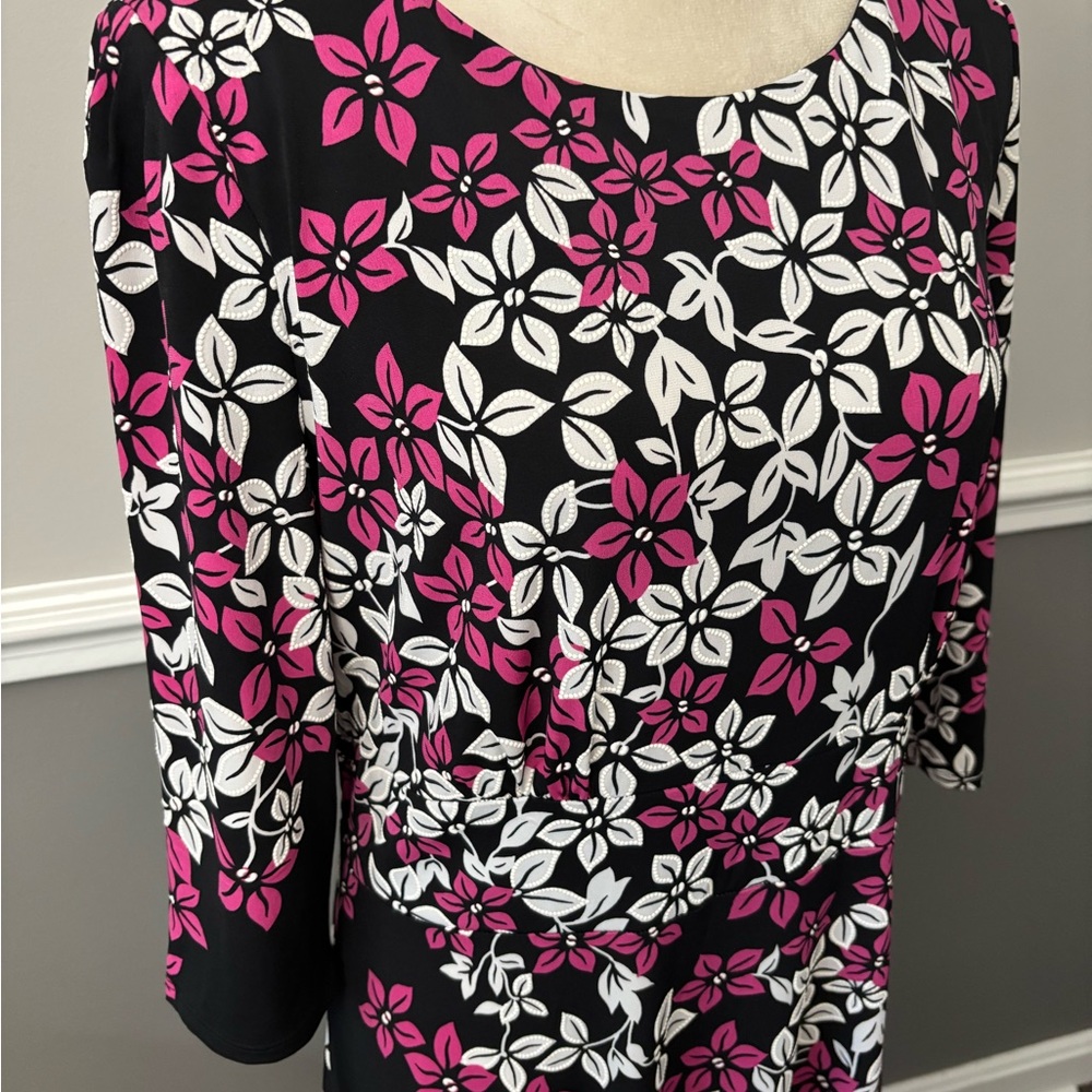 Cheeta B Floral Black and Pink Dress - Picture 2 of 8